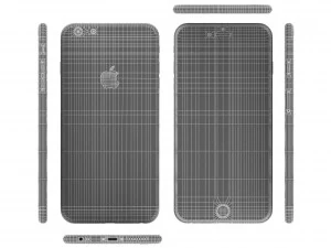 apple iphone 6s space gray 3D Model