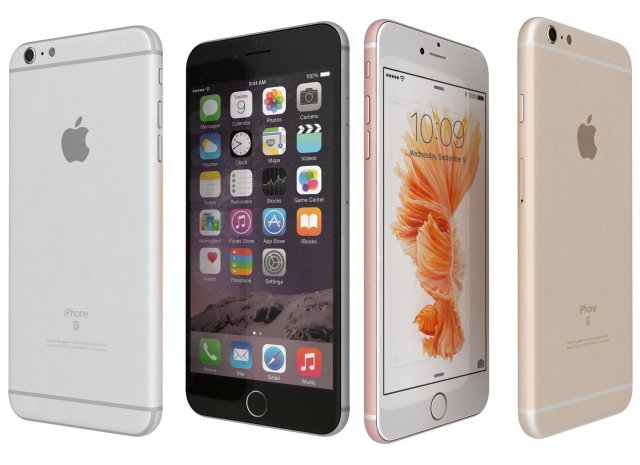 apple iphone 6s all colours 3D मॉडल .c4d .max .obj .3ds .fbx .stl .blend 