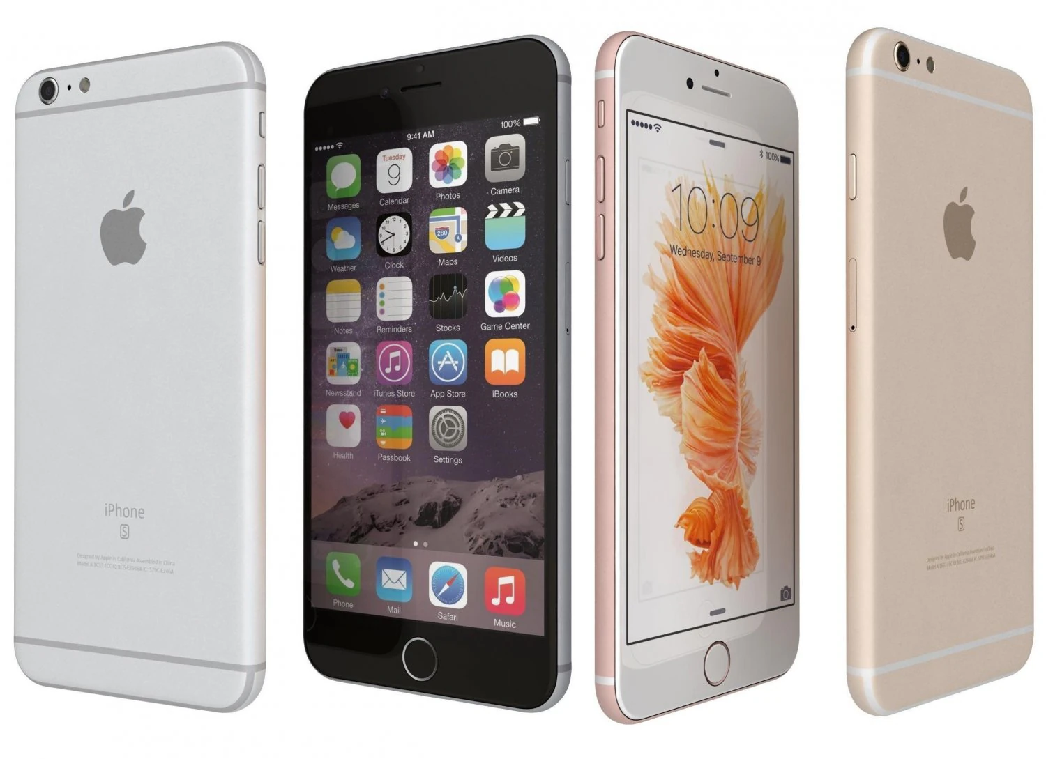 apple iphone 6s all colours 3D Model .c4d .max .obj .3ds .fbx .stl .blend