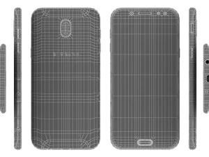 samsung galaxy j5 2017 blue 3D Model