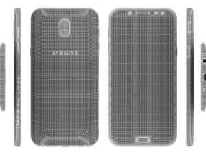 samsung galaxy j5 2017 blue 3D Model