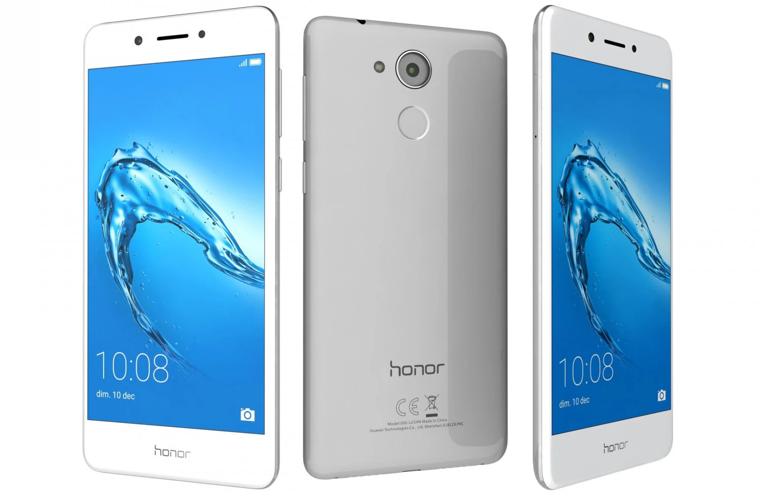 huawei honor 6c silver 3D Model .c4d .max .obj .3ds .fbx .stl .blend