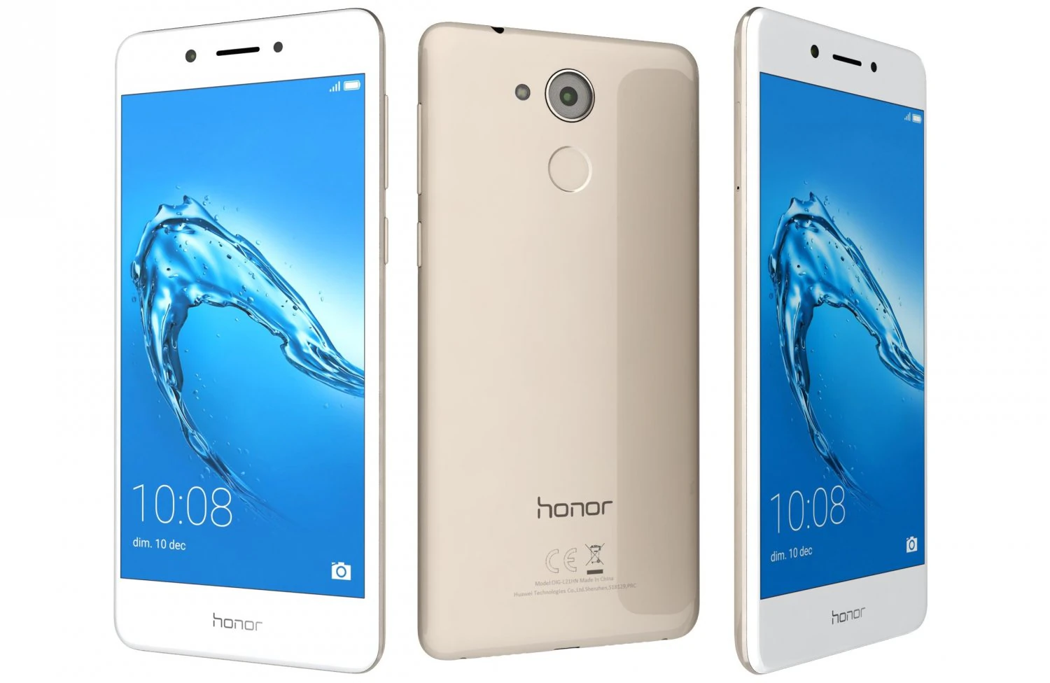 huawei honor 6c gold 3D Model .c4d .max .obj .3ds .fbx .stl .blend