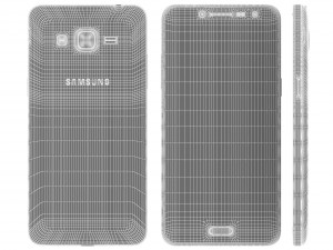 samsung galaxy j2 prime pink 3D 모델