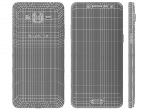 samsung galaxy j2 prime gold 3D-Modell