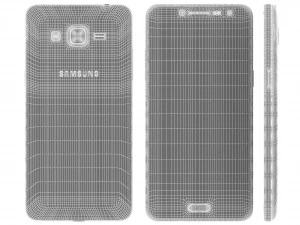 samsung galaxy j2 prime gold 3D Model