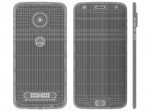 motorola moto z2 play nimbus blue 3D Model