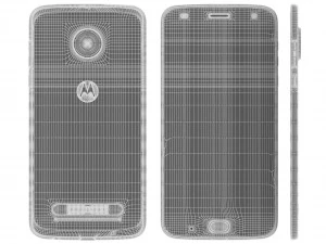 motorola moto z2 play nimbus blue 3D Model