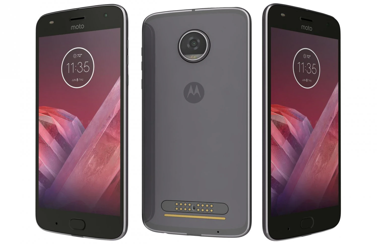 motorola moto z2 play nimbus gray 3D Model .c4d .max .obj .3ds .fbx .stl .blend 