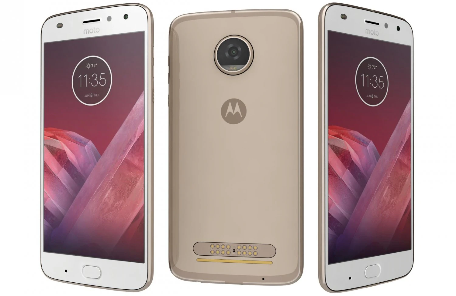motorola moto z2 play nimbus gold 3D Model .c4d .max .obj .3ds .fbx .stl .blend 