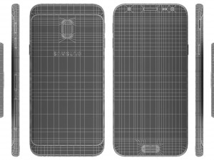 samsung galaxy j3 2017 black 3D Model