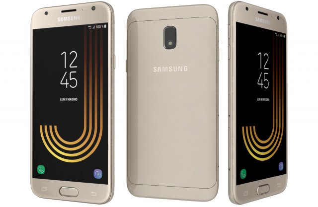 samsung galaxy j3 2017 gold 3D-Modell .c4d .max .obj .3ds .fbx .stl .blend 