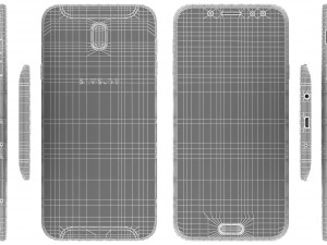 samsung galaxy j7 2017 gold 3D-Modell