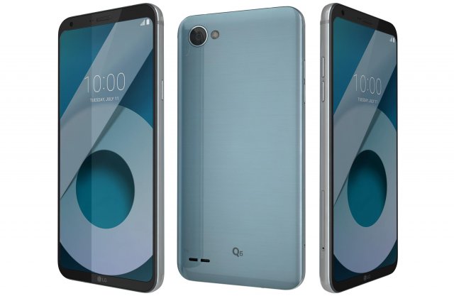 lg q6 ice platinum Modello 3D .c4d .max .obj .3ds .fbx .stl .blend 
