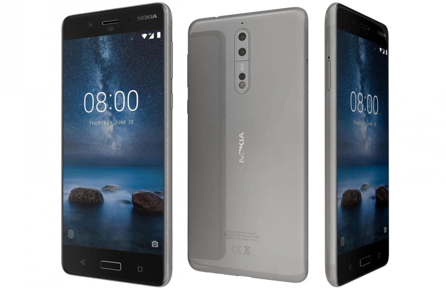 nokia 8 steel 3D Model .c4d .max .obj .3ds .fbx .stl .blend 