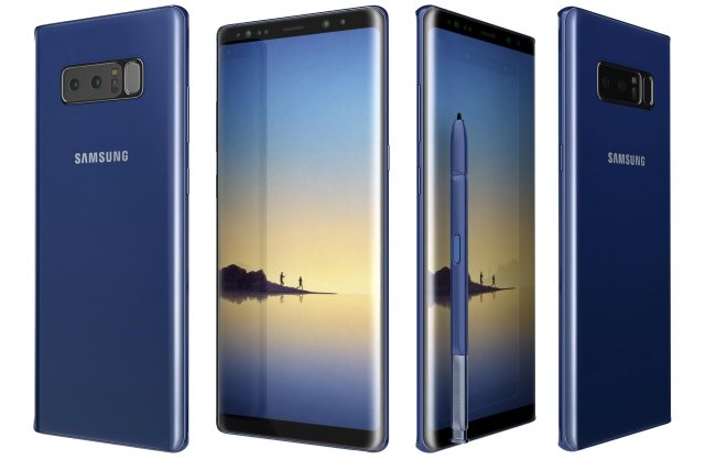 samsung galaxy note 8 blue 3D-Modell .c4d .max .obj .3ds .fbx .stl .blend 