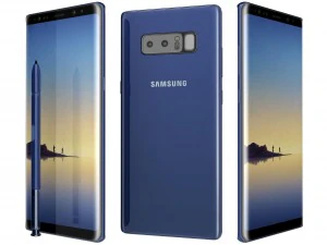 samsung galaxy note 8 blue 3D Model