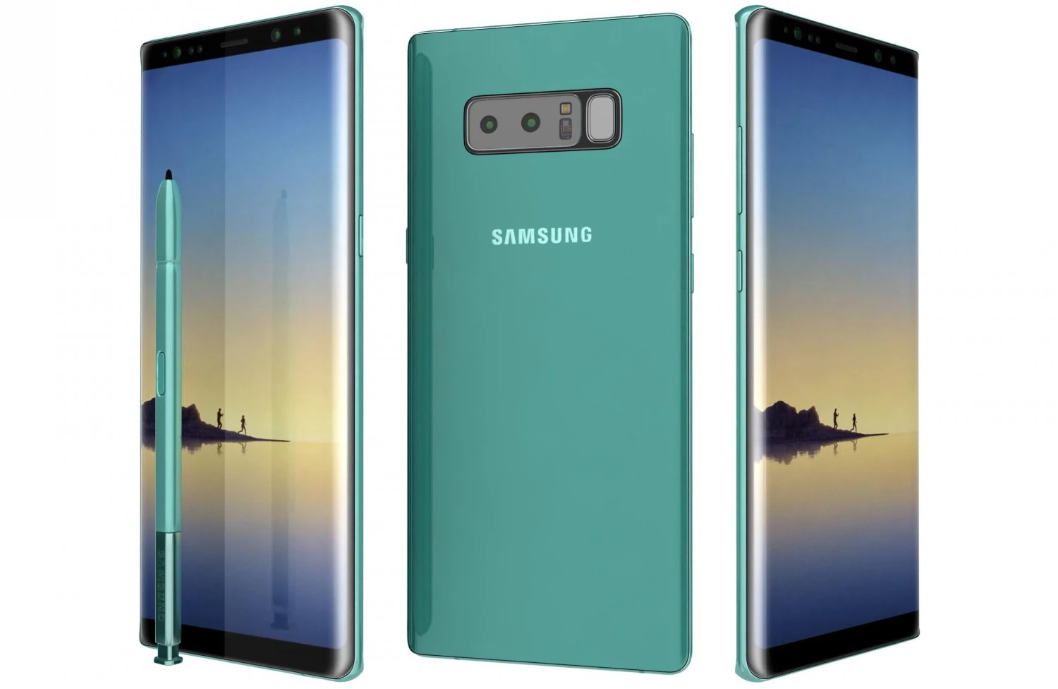 samsung galaxy note 8 deep sea 3D Model .c4d .max .obj .3ds .fbx .stl .blend
