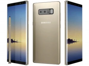 samsung galaxy note 8 maple gold 3D Model