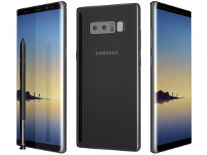 samsung galaxy note 8 midnight black 3D-Modell