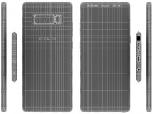 samsung galaxy note 8 midnight black Modelo 3D