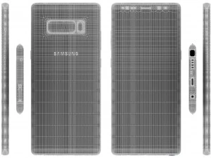samsung galaxy note 8 midnight black 3D Model