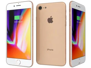 एप्पल आईफोन 8 गोल्ड 3D मॉडल