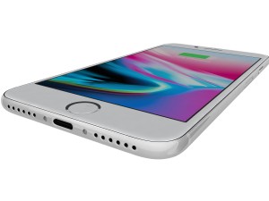 apple iphone 8 silver Modello 3D