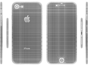 apple iphone 8 silver Modello 3D