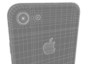 apple iphone 8 silver Modello 3D