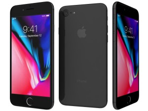 apple iphone 8 space gray 3D Model