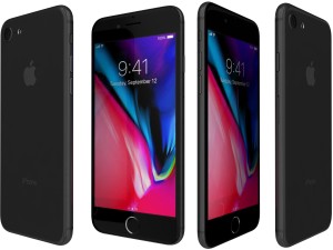 apple iphone 8 space gray 3D मॉडल