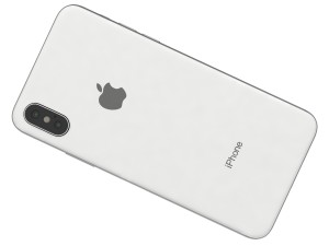 apple iphone x silver 3D Model