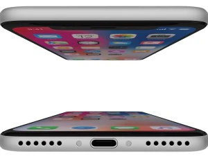 apple iphone x silver 3D Model