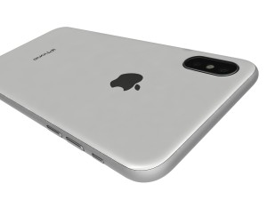 apple iphone x silver 3D Model