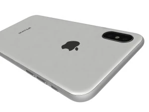 apple iphone x silver 3D Model