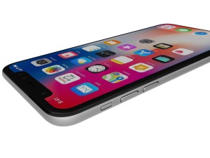apple iphone x silver 3D Model