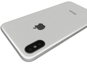 apple iphone x silver 3D Model