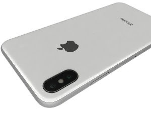 apple iphone x silver 3D Model