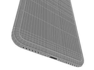 apple iphone x silver 3D Model
