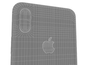 apple iphone x silver 3D Model
