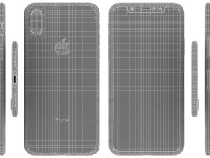 apple iphone x silver 3D Model