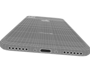 apple iphone x silver 3D Model