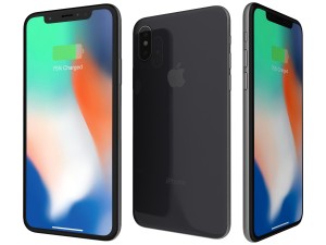 apple iphone x space gray 3D Model