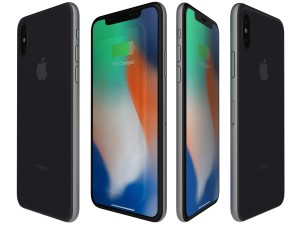 apple iphone x space gray Modelo 3D