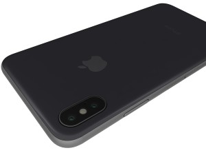 apple iphone x space gray Modelo 3D