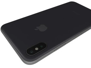 apple iphone x space gray 3D Model
