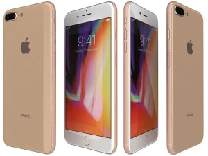 apple iphone 8 plus gold 3D Model