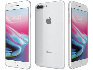 apple iphone 8 plus silver 3D Model