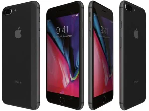 apple iphone 8 plus space gray 3D Model